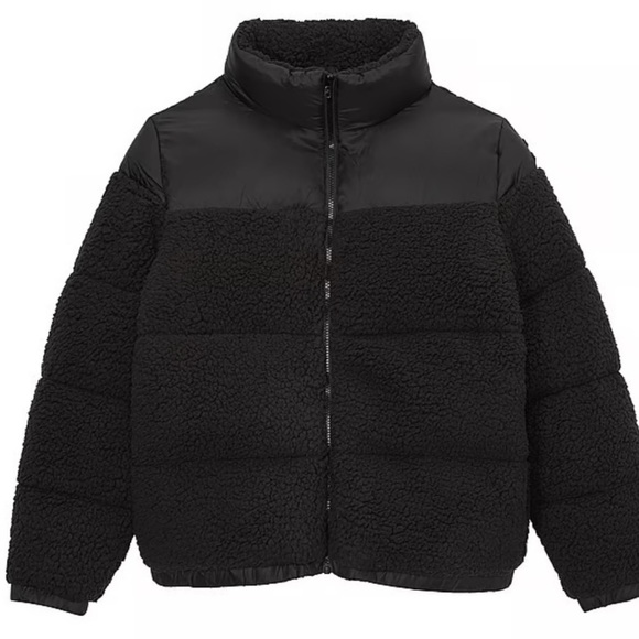 PINK Victoria's Secret Jackets & Blazers - PINK BY VICTORIA’S SECRET 
COZY FLEECE QUILTED PUFFER JACKET
